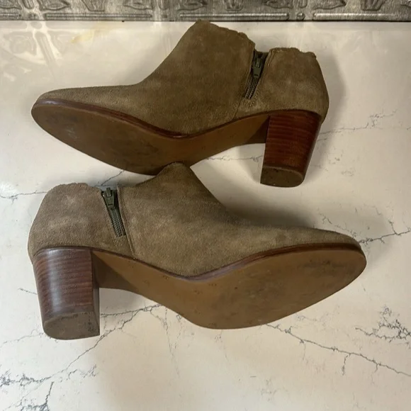 Jack Rogers Marianne Womens Sz 9 Boots Zipper Closure Ankle Boot Stacked Heel - Picture 6 of 6